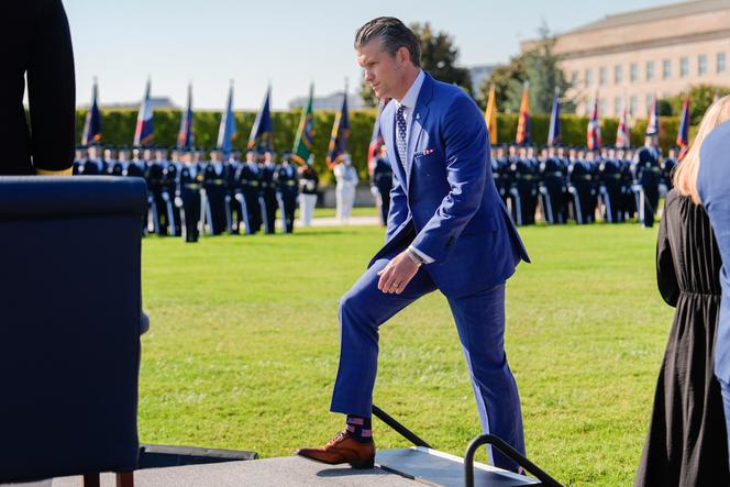 Le secrétaire à la défense américain, Pete Hegseth, lors d’une cérémonie nationale de reconnaissance des prisonniers de guerre et des disparus au combat, au Pentagone, à Washington, le 19 septembre 2025.