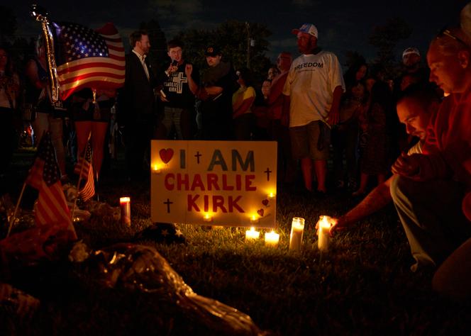 Veillée Charlie Kirk le 17 septembre 2025 au Burlington Commons à Burlington, Kentucky.