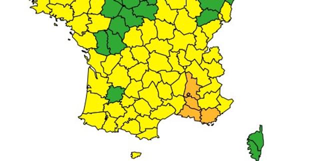 Quatre départements du Sud en vigilance orange pluie-inondation et orage dans la journée