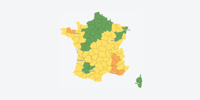 Six départements du Sud en vigilance orange pluie-inondation et orage dans la journée