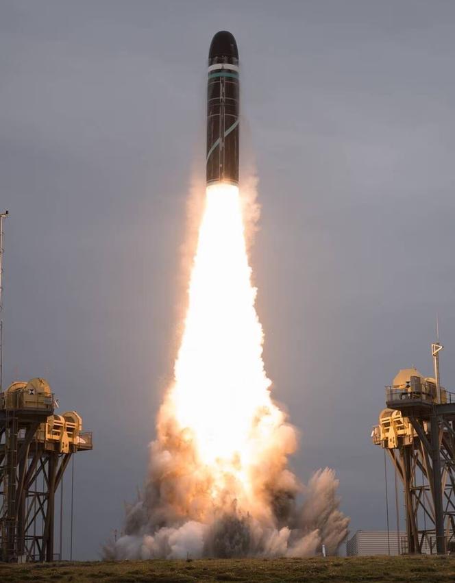 Premier tir d’essai du missile M51.3, depuis la base de lancement balistique de Biscarrosse (Landes), le 18 novembre 2023.