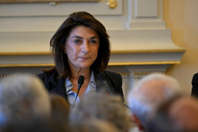 La présidente de la Métropole Aix-Marseille-Provence, Martine Vassal, à la mairie de Marseille, le 21 mai 2024.