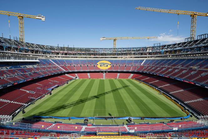 Le Camp Nou, à Barcelone, ici le 23 septembre 2025, est en travaux depuis l’été 2023.
