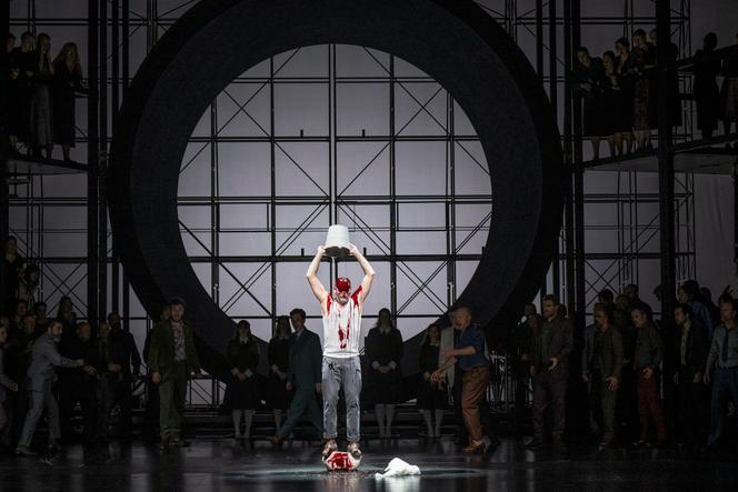Le ténor suédois Daniel Johansson, rôle-titre dans le « Tannhäuser » de Wagner, mis en scène par Michael Thalheimer, au Grand Théâtre de Genève, le 17 septembre 2025.