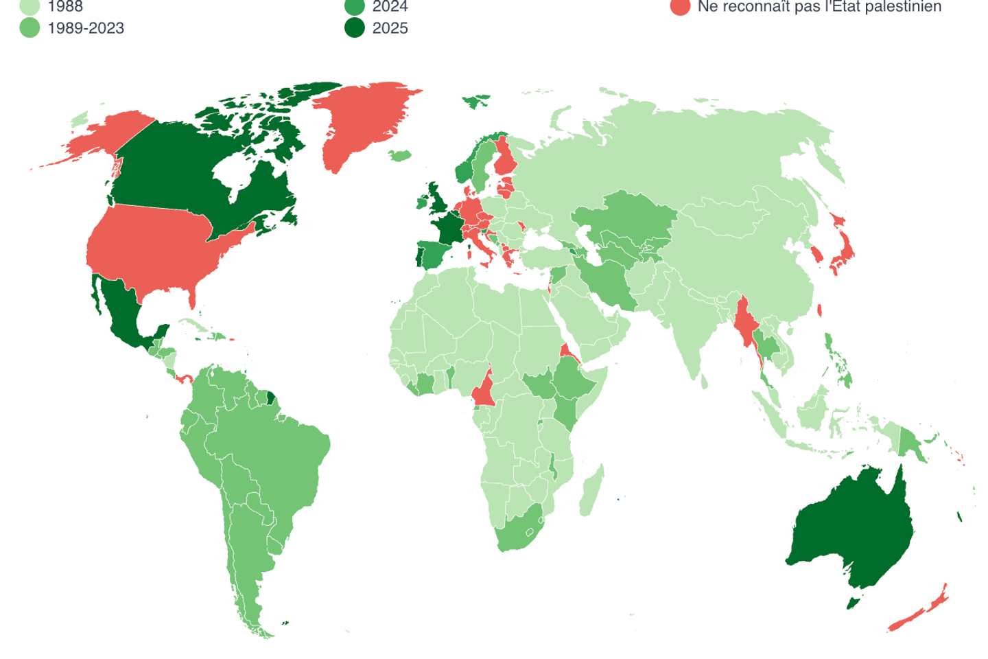 Combien de pays reconnaissent l’existence d’un Etat palestinien ?