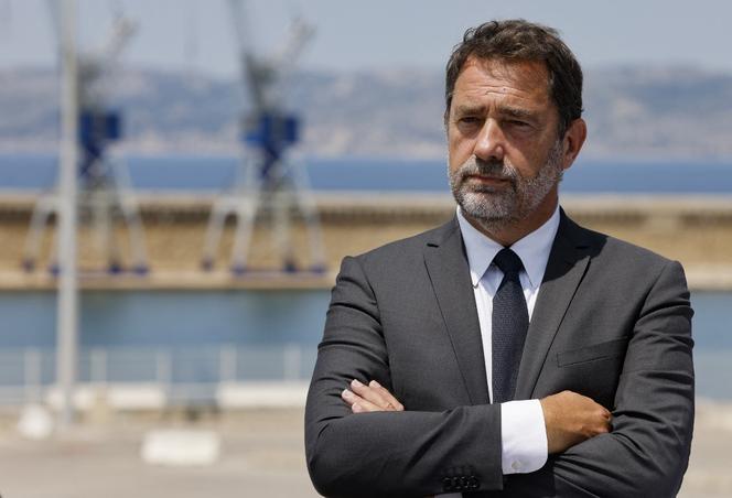 Christophe Castaner, au port de Marseille-Fos, dans les Bouches-du-Rhône, le 28 juin 2023.