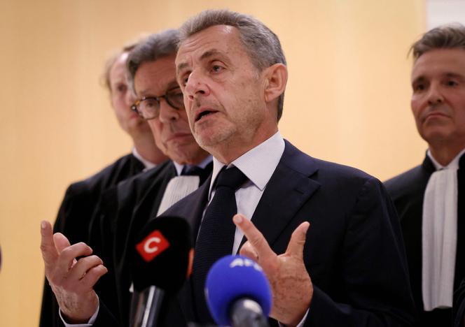 L’ancien président de la République Nicolas Sarkozy, au tribunal judiciaire de Paris, le 25 septembre 2025.