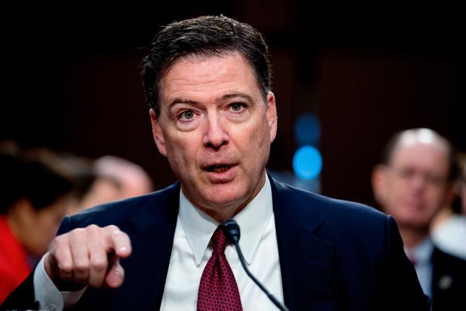 L’ancien directeur de la police fédérale américaine (FBI) James Comey (2013-2017) s’exprime lors d’une audience de la commission sénatoriale du renseignement, au Capitole, à Washington, le 8 juin 2017.