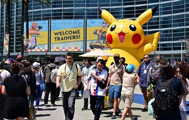 Lors des championnats du monde Pokémon, au centre des congrès d’Anaheim (Californie), le 15 août 2025.