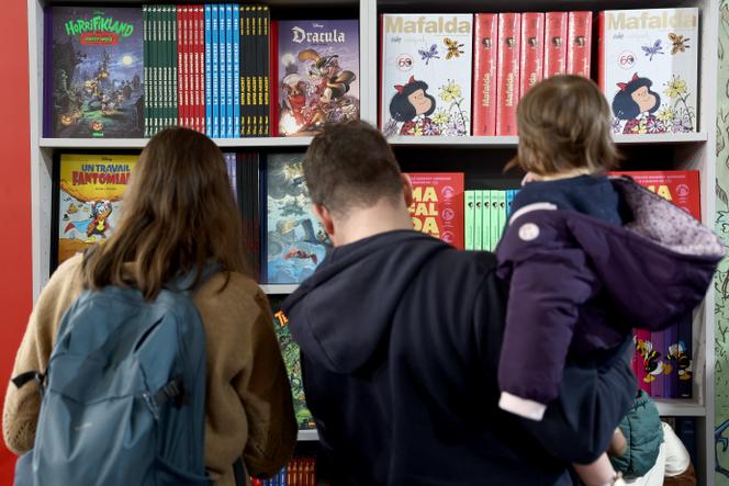 Lors du 52ᵉ Festival international de la bande dessinée d’Angoulême, le 31 janvier 2025.