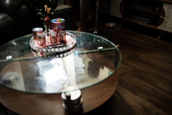 Inside Dilawar's apartment, 54, at Astra House, in the heart of an industrial area in Harlow (United Kingdom), September 15, 2025.