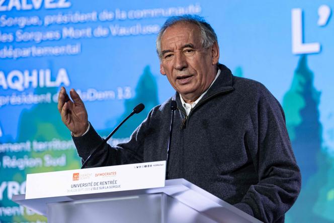 François Bayrou lors de l’ouverture de l’université d’été du MoDem à L’Isle-sur-la-Sorgue (Vaucluse), le 26 septembre 2025. 