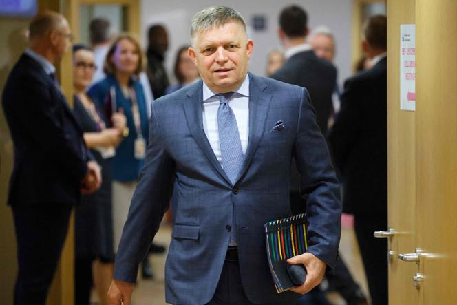 Le premier ministre slovaque Robert Fico en 2023 à Bruxelles.