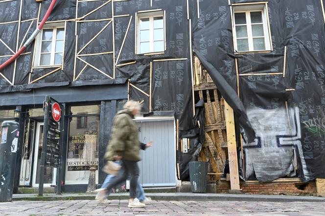 Le chantier de rénovation d’une maison à Rennes, le 15 novembre 2023.