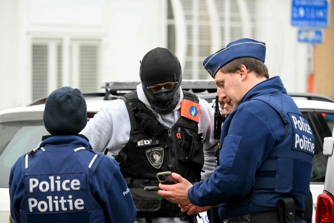 A la suite d’une fusillade survenue dans la station de métro Clemenceau, à Bruxelles, le 5 février 2025.