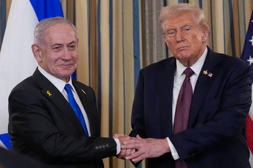 Le premier ministre israélien, Benyamin Nétanyahou, et le président américain, Donald Trump, à la Maison Blanche, à Washington, le 29 septembre 2025.
