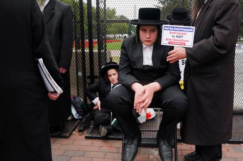 Lors de la manifestation antisioniste devant la Maison Blanche, à Washington, le 29 septembre 2025.