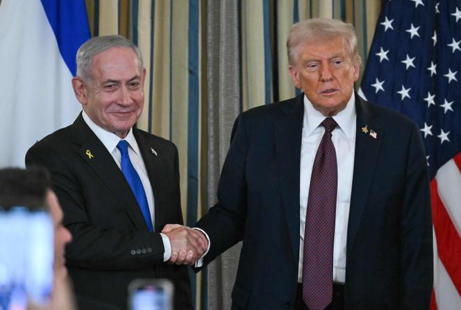 Le premier ministre israélien, Benyamin Nétanyahou, et le président américain, Donald Trump, à la Maison Blanche, à Washington, le 29 septembre 2025.