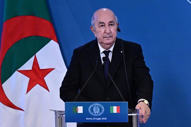 Le président algérien, Abdelmadjid Tebboune, à la Villa Doria Pamphilj de Rome, le 23 juillet 2025.