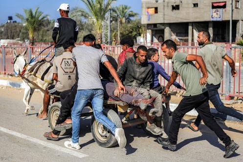 Un Palestinien tué lors d’une distribution d’aide alimentaire de la Gaza Humanitarian Foundation (GHF), à Nuseirat, dans la bande de Gaza, le30 septembre 2025.