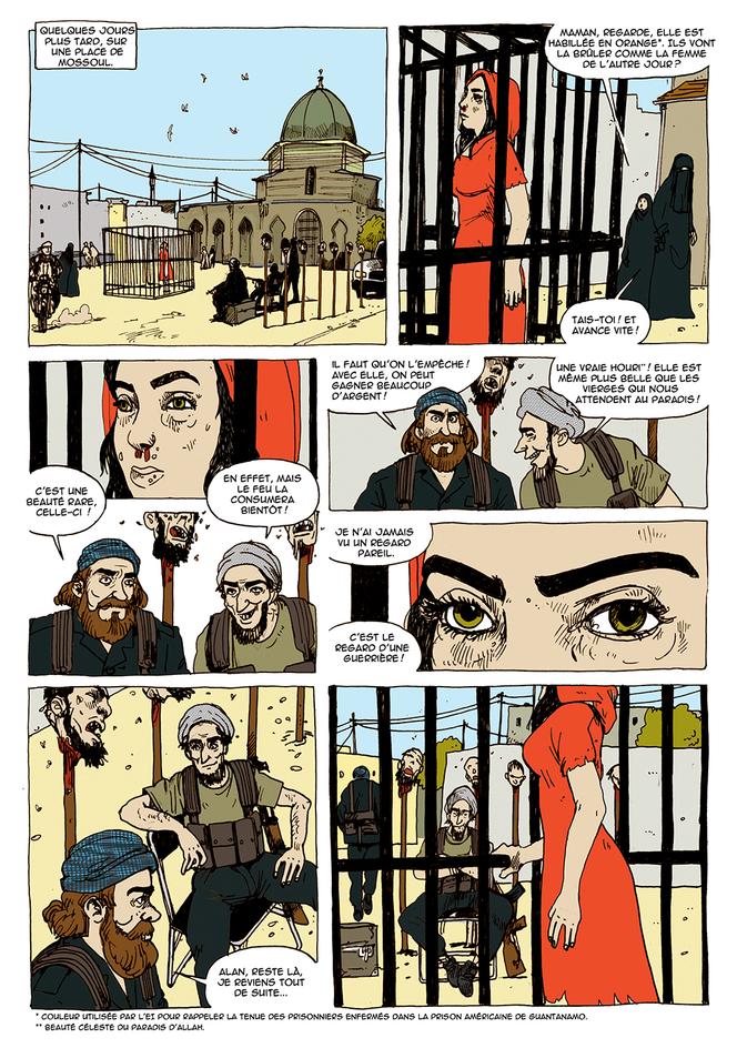 Une planche extraite de la BD « La Liberté dans le sang » (Marabulles), de Christophe Girard et Kudret Günes.

