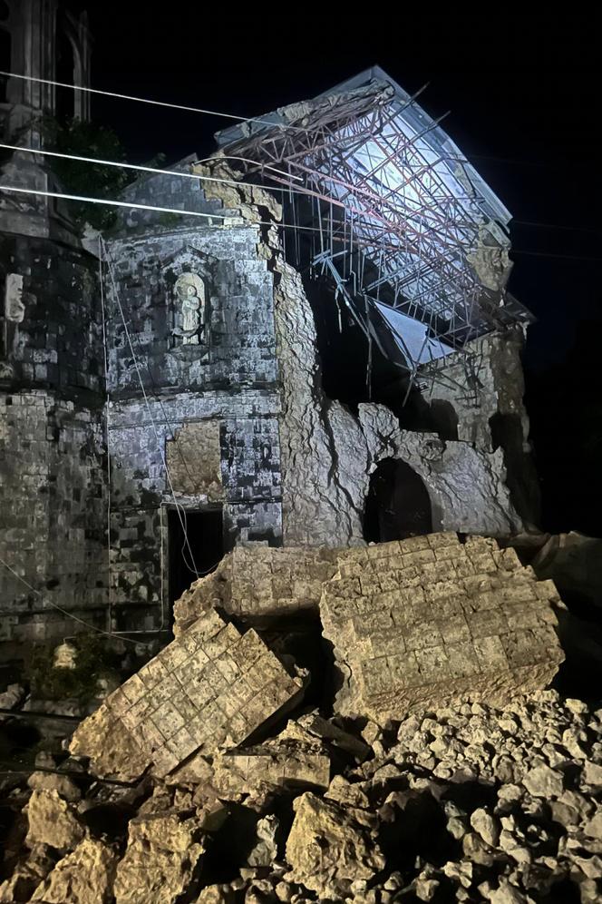 Le sanctuaire archidiocésain Santa Rosa de Lima de Cebu, à la suite du séisme de magnitude 6,9 ​​qui a secoué le centre des Philippines, le 30 septembre 2025.