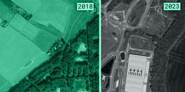 Visualisez le bétonnage à grande échelle de la nature européenne