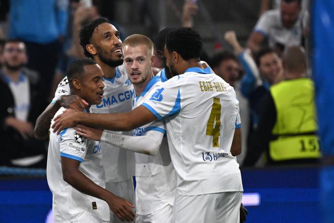 Après le but du Marseillais Pierre-Emerick Aubameyang face à l’Ajax Amsterdam, au Stade-Vélodrome, à Marseille, le 30 septembre 2025.