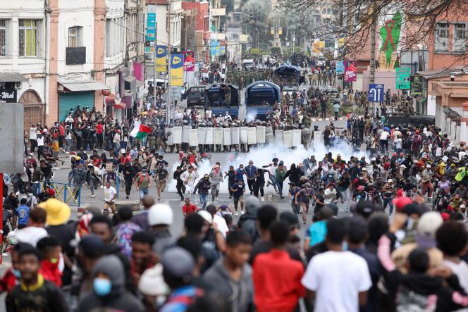 Manifestation à Antananarivo, la capitale de Madagascar, le 30 septembre 2025.