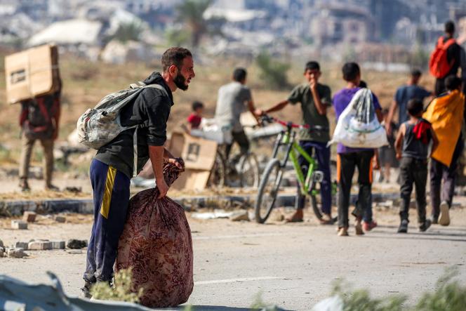 Dans le camp de Nousseirat, dans le centre de la bande de Gaza, le 30 septembre 2025. 