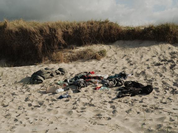 Sur la plage de Neufchâtel-Hardelot (Pas-de-Calais), le 30 septembre 2025. 