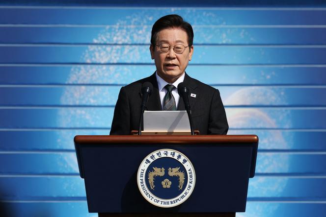 Le président sud-coréen, Lee Jae-muyng, à Gyeryong le 1er octobre. 