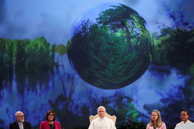 Le pape Léon XIV à la conférence internationale Raising Hope for Climate Justice à Castel Gandolfo, près de Rome, le 1er octobre 2025. 