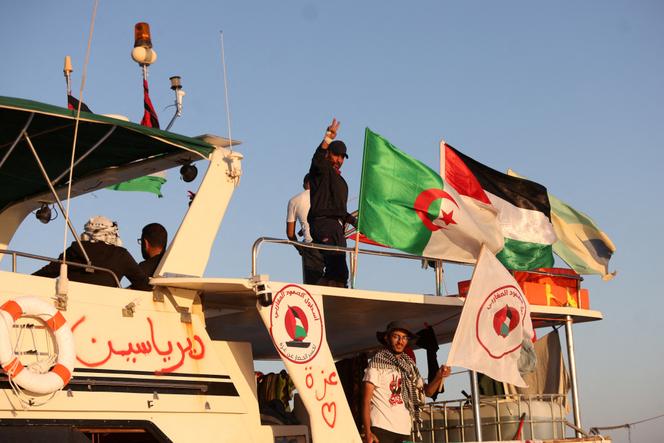 Un bateau de la Global Sumud Flotilla, le 26 septembre 2025.