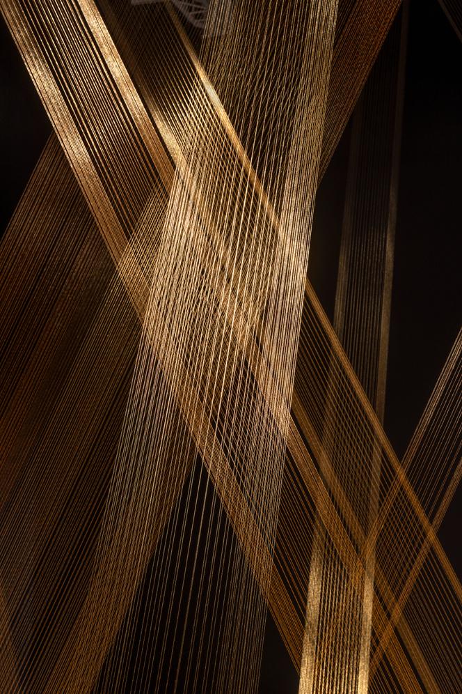 « Ttéia 1, C » (2003-2017) à l’exposition « Lygia Pape. Tisser l’espace », à la Bourse de Commerce – Collection Pinault, jusqu’au 26 janvier 2026.