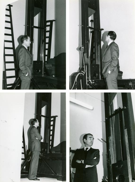 Robert Badinter, then France's justice minister, at Fresnes prison, in the fall of 1981.