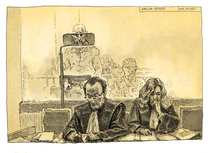 Cédric Jubillar répond aux questions, lors de son procès pour la disparition de sa femme, au palais de justice d’Albi (Tarn), le 30 septembre 2025.
