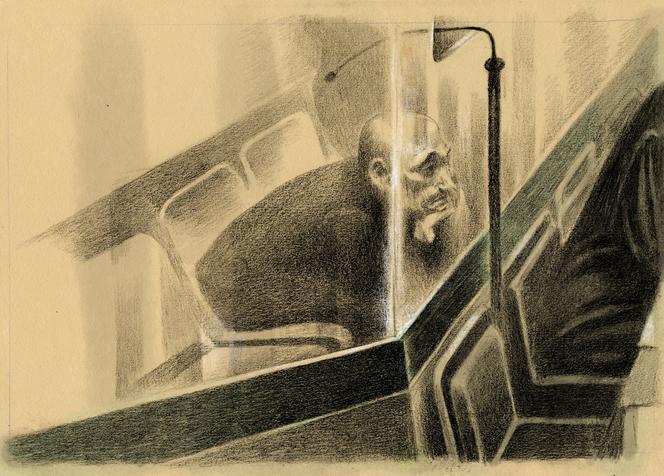 Cédric Jubillar, accusé du meurtre de sa femme Delphine Jubillar, dans le box des accusés, au palais de justice d’Albi, dans le Tarn, le 30 septembre 2025.
