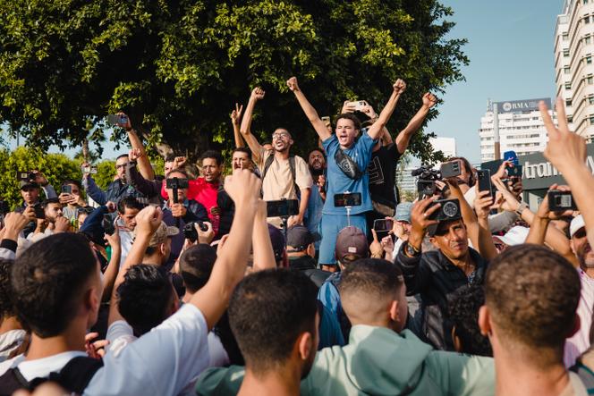 Des manifestants protestent contre la corruption et réclament une réforme des soins de santé et de l’éducation, à Casablanca, au Maroc, le jeudi 2 octobre 2025.