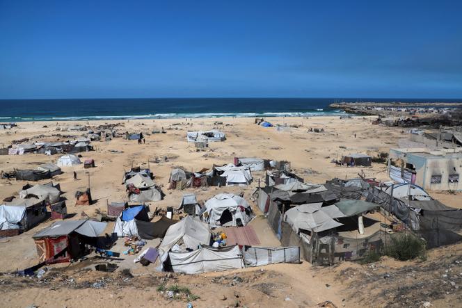 A tent camp in Gaza, October 2.