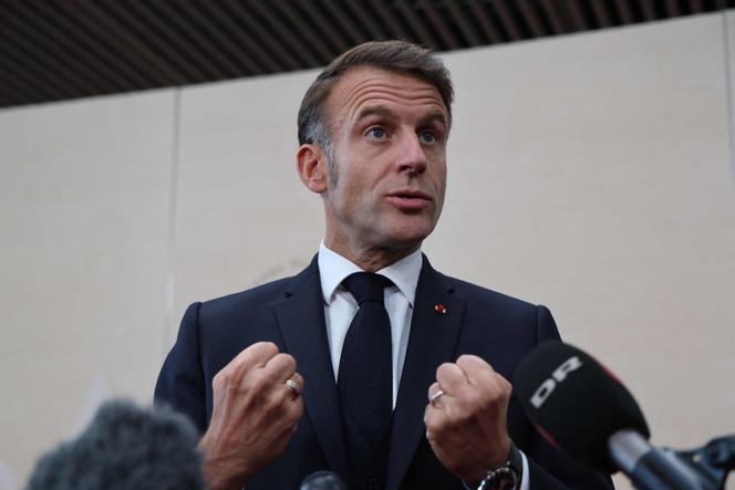Emmanuel Macron lors du sommet de la Communauté politique européenne (CPE), au Bella Center de Copenhague, le 2 octobre 2025.