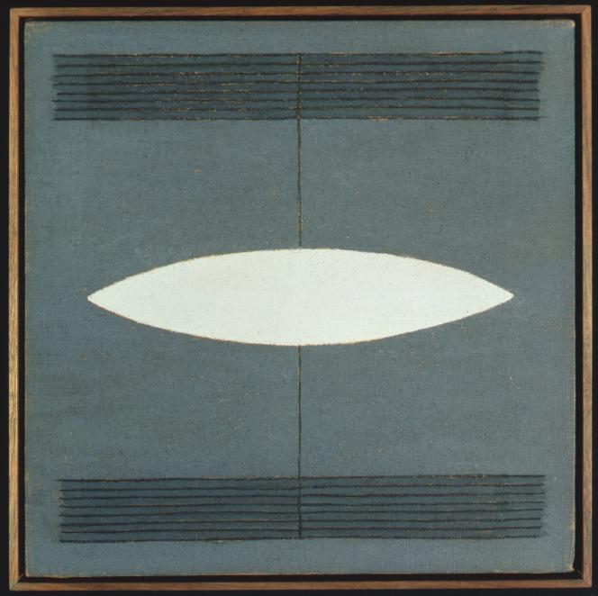 « Blue-Grey Composition » (1962), d’Agnes Martin (collection Pinault).