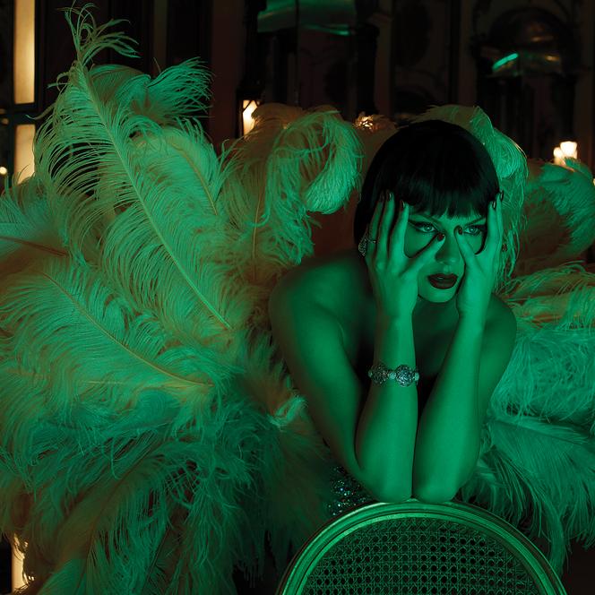 Une des photos promotionnelles accompagnant la sortie de l’album « The Life of a Showgirl », de Taylor Swift, en 2025.