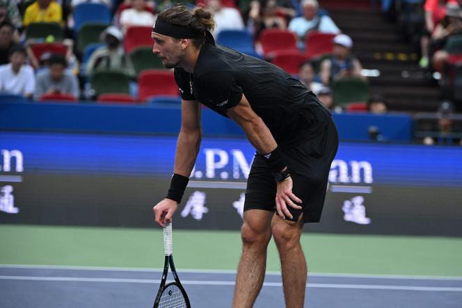 L’Allemand Alexander Zverev lors de son match contre le Français Valentin Royer au Master 1000 de Shanghaï (Chine), le 4 octobre 2025.