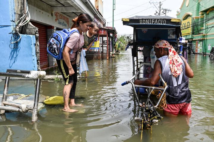 Après le passage du typhon Matmo, à San Roque (Philipppines), le 4 octobre 2025.