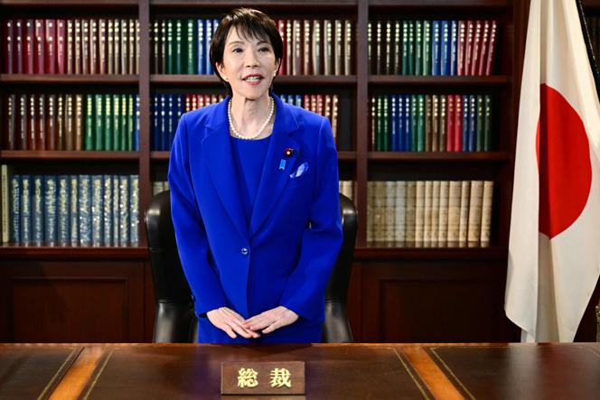 Sanae Takaichi, la nouvelle présidente du Parti libéral-démocrate (PLD), dans les bureaux du parti à Tokyo, le 4 octobre 2025.
