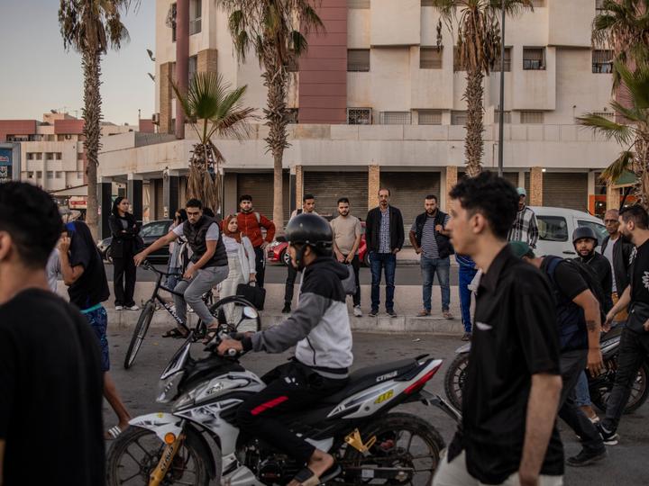 Des étudiants du mouvement GenZ 212 manifestent à Agadir, le 3 octobre 2025.