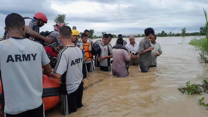 Dans la province de Kosi, au Népal, le 5 octobre 2025.