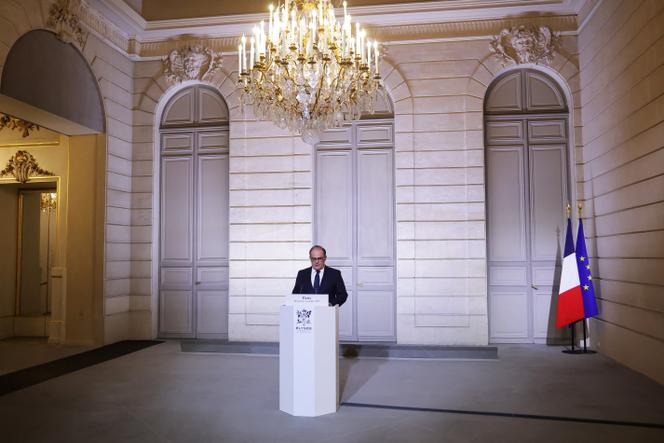 Emmanuel Moulin, secrétaire général de l’Elysée, lors de l’annonce du gouvernement Lecornu, à Paris, dimanche 5 octobre 2025.