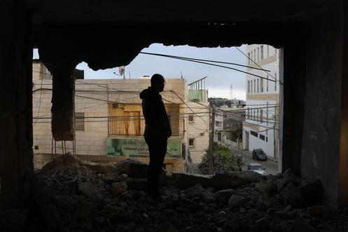 L’appartement d’Ahmed Al-Haïmoni, détruit par les forces armées israéliennes, à Hébron, en Cisjordanie occupée, le 6 octobre 2025.